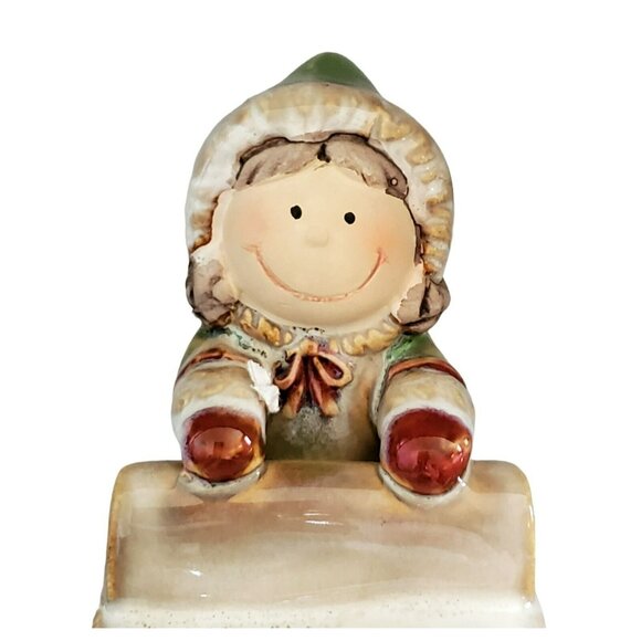 Yankee Candle Eskimo Husky Tealight Holder Votive Dog Sled Girl Snow Holiday - Picture 4 of 15